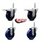 Service Caster 4 Inch Solid Polyurethane Swivel 34 Inch Threaded Stem Caster Set 2 Total Lock Brakes SCC-TSTTL20S414-SPUS-34212-2-S-2 - alternate 2